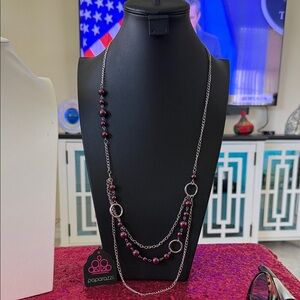 Paparazzi Silver Necklace with Purple Accents